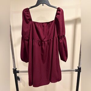 Elegant Burgundy Exlura Dress